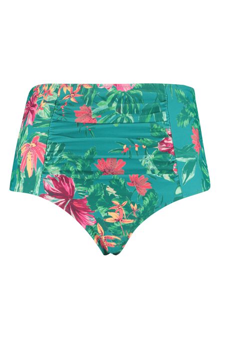 High waisted bikini broekje met print