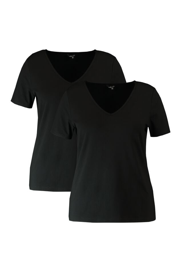 Lot de 2 t-shirts avec col en V image number 1