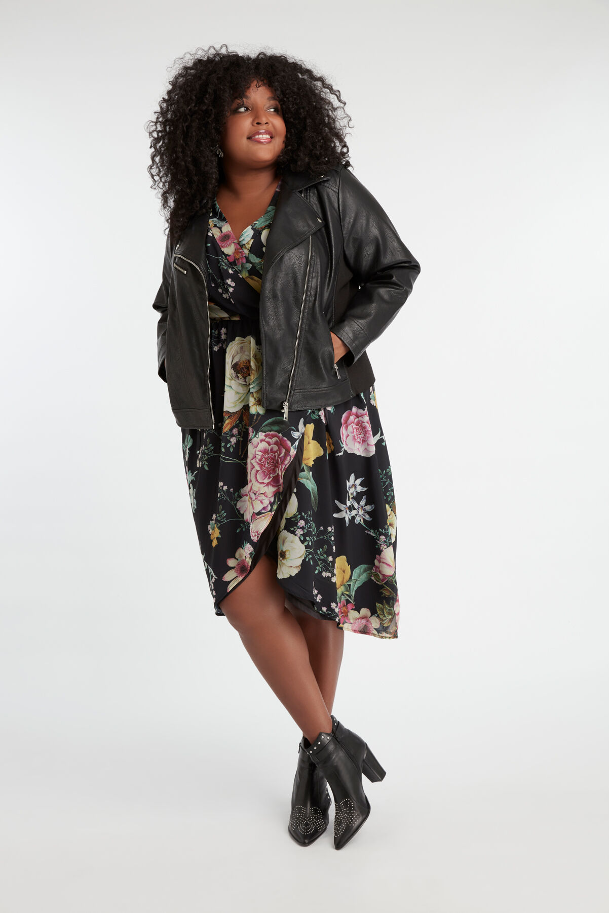 Robe portefeuille &agrave; imprim&eacute; floral image number 7