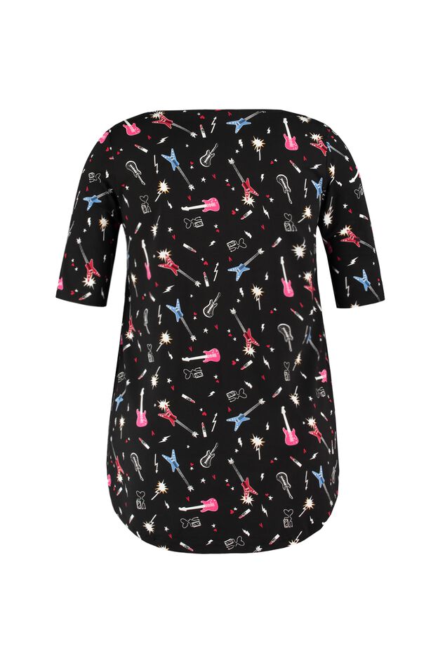 T-shirt met lange achterzijde image number 2