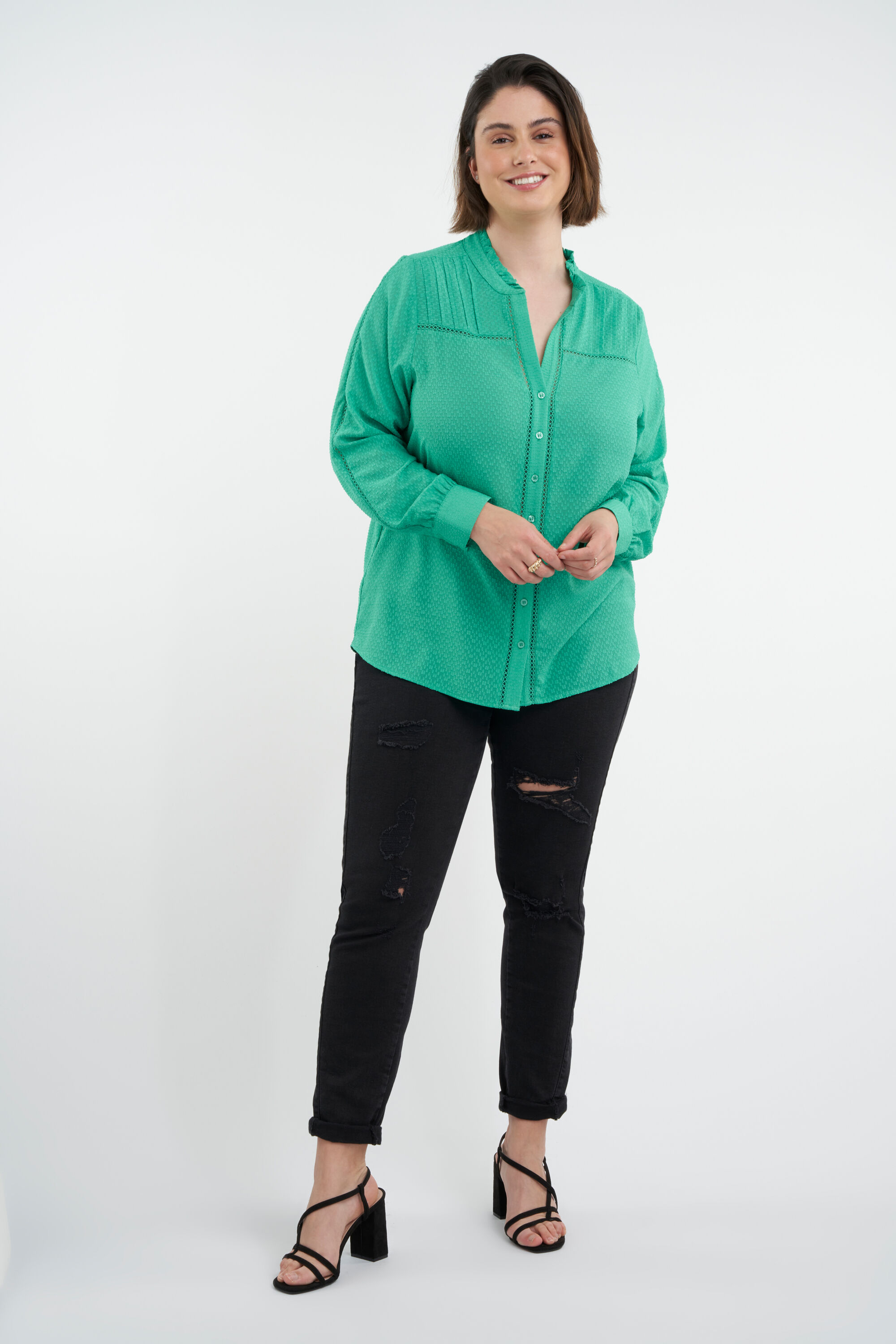 Semi-transparante blouse image number 5