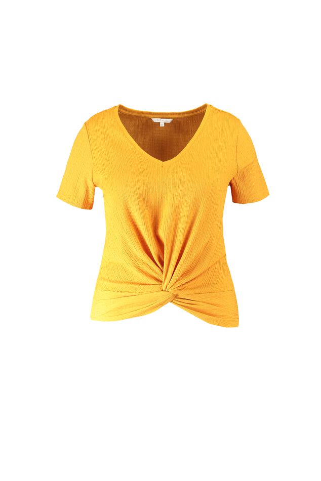 T-shirt met knoopdetail image number 1