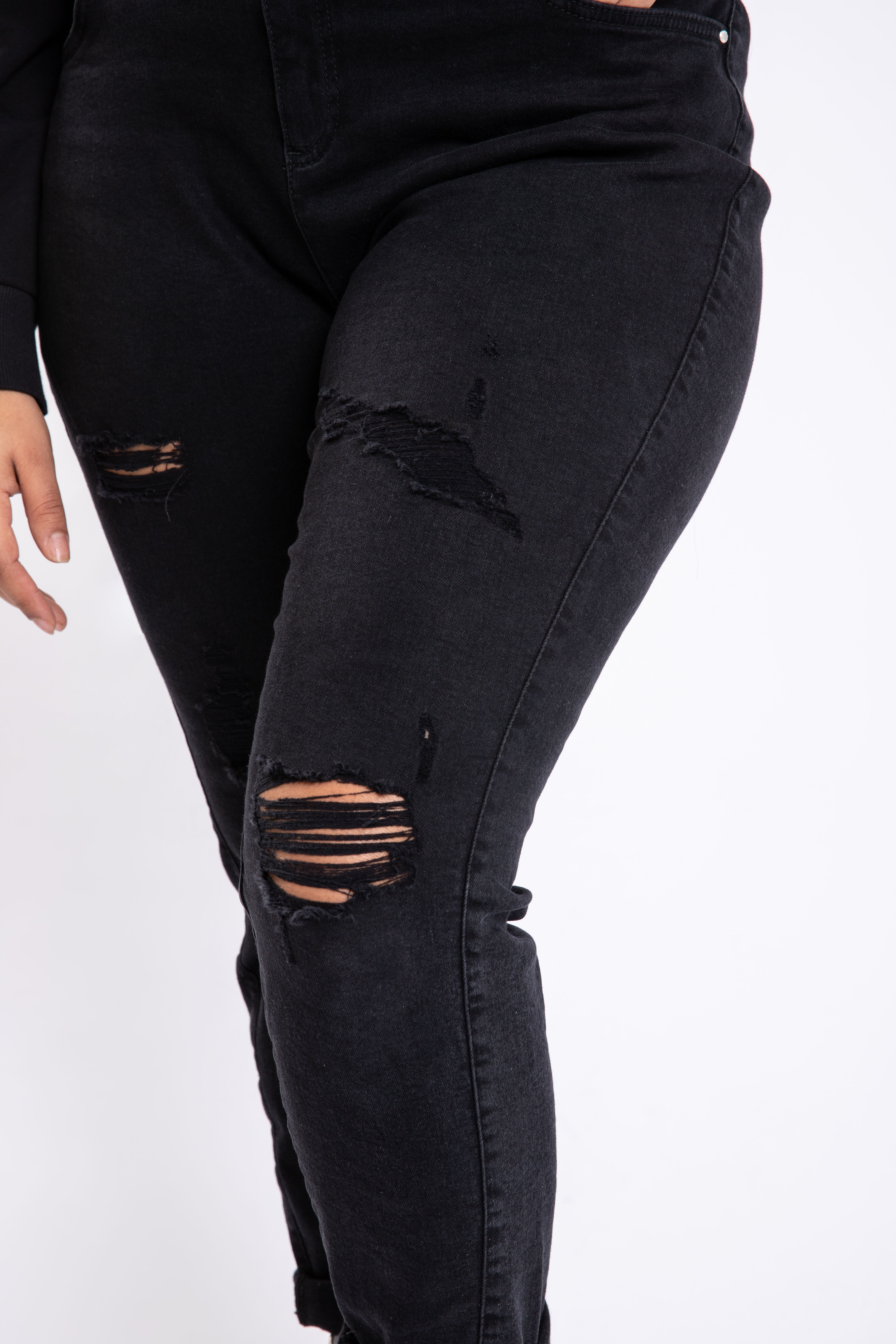 Jeans met destroyed detail image number 5