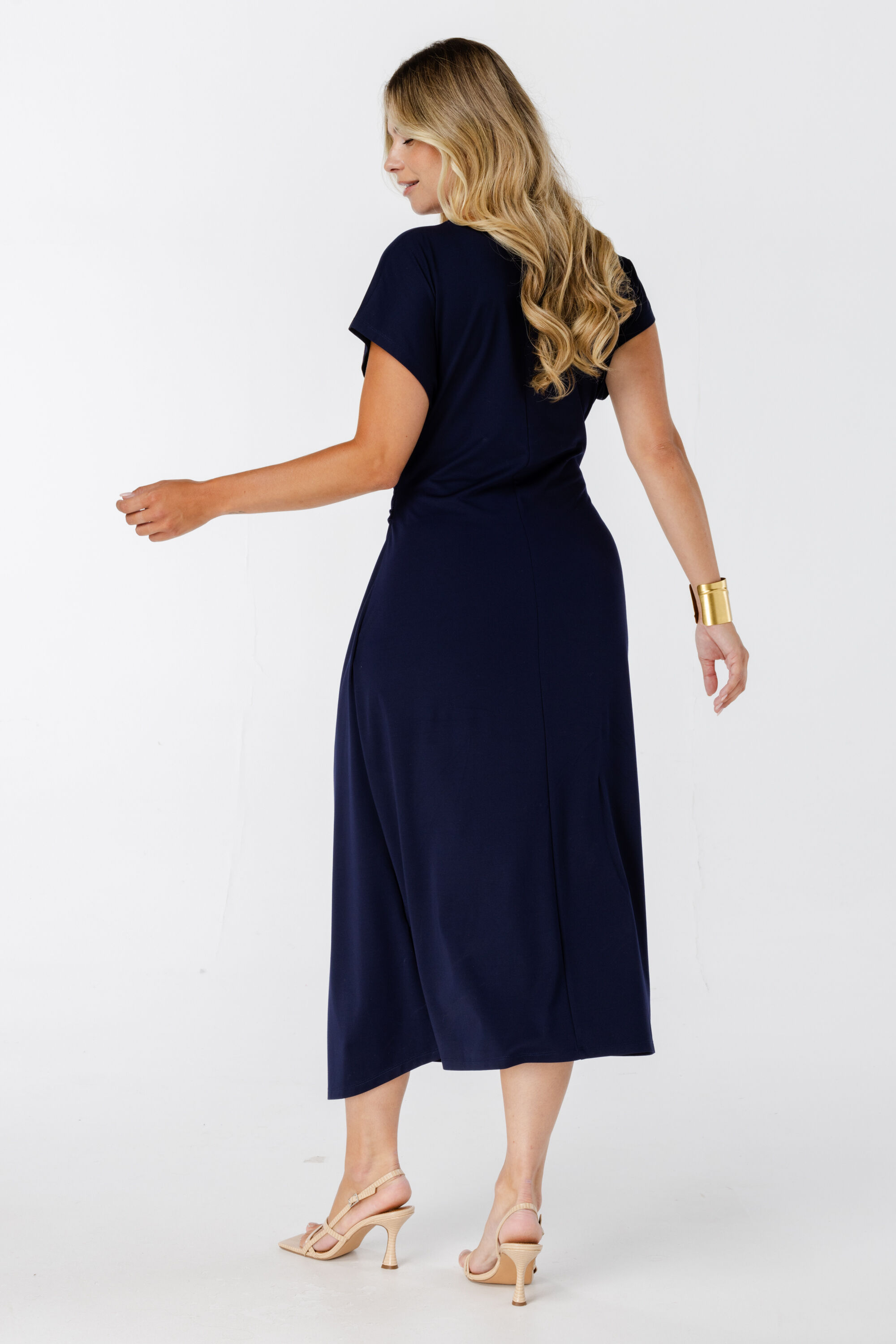 Robe portefeuille avec d&eacute;tail dor&eacute; image number 3