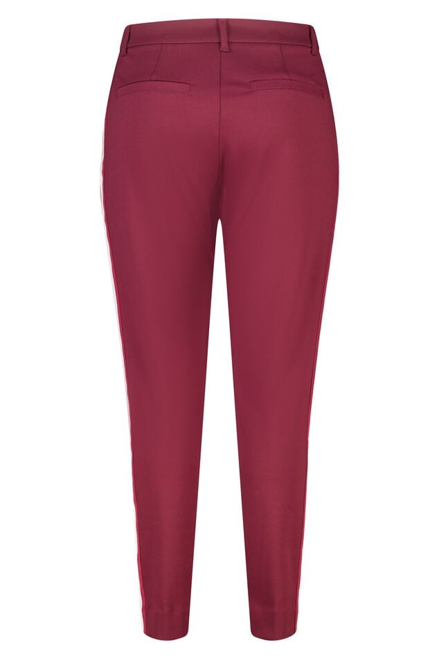 Tapered pantalon met bies aan de zijkant image number 2