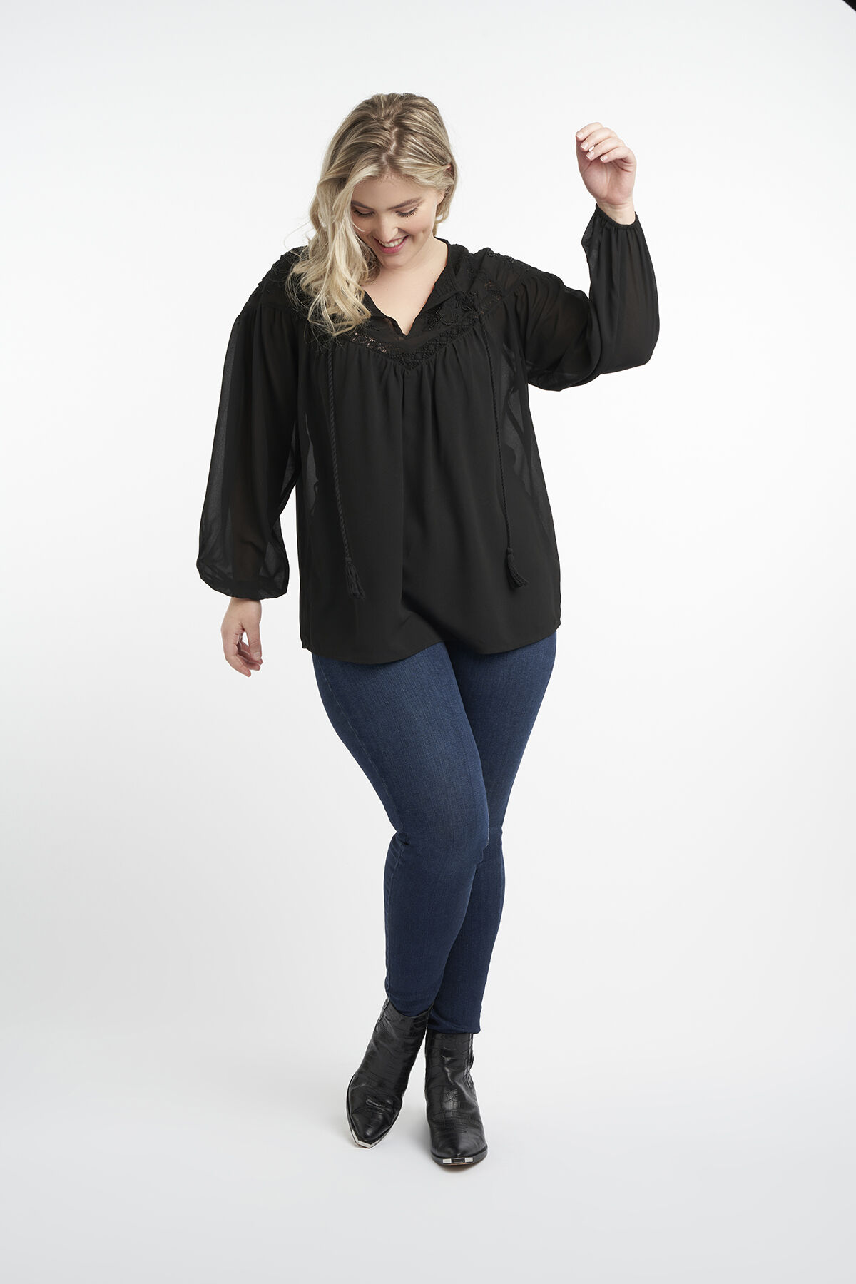 Blouse met kanten detail image number 5