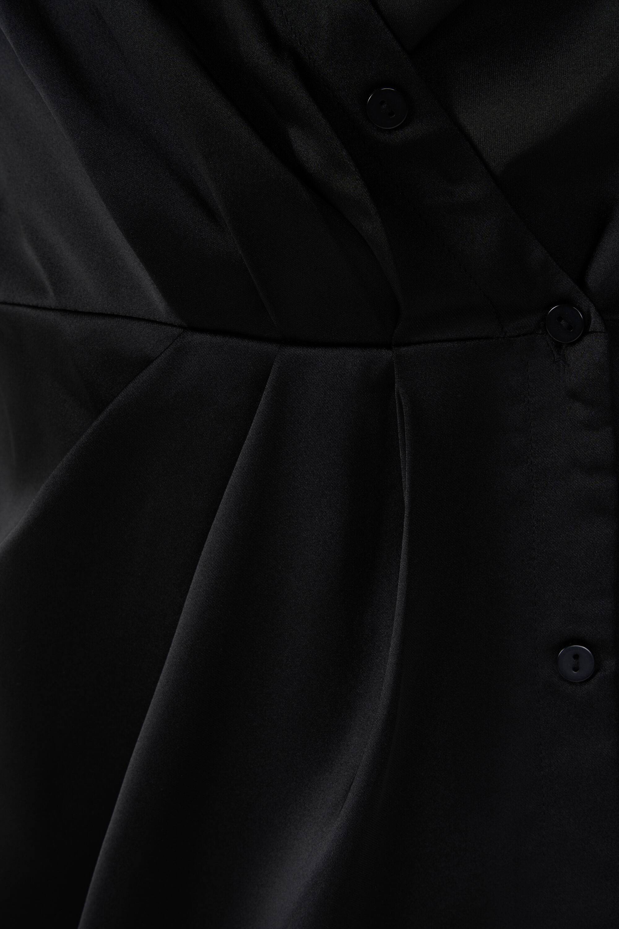 Midi jurk met satijnen look image number 4