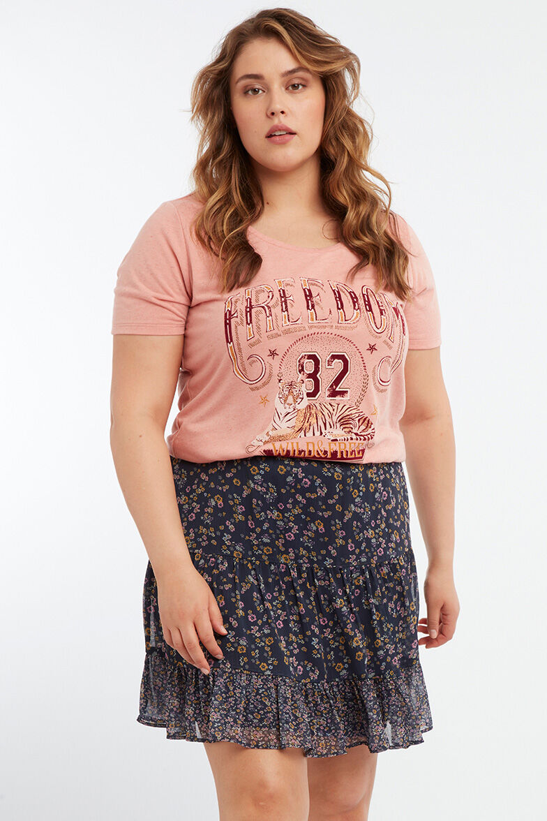 T-shirt met print opdruk image number 4