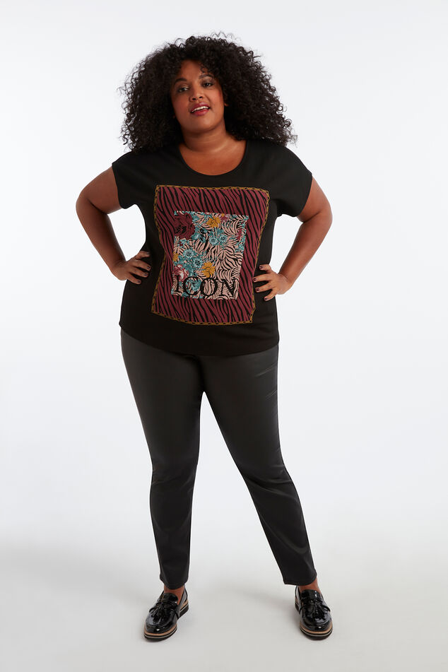 T-shirt met waxprint image number 0