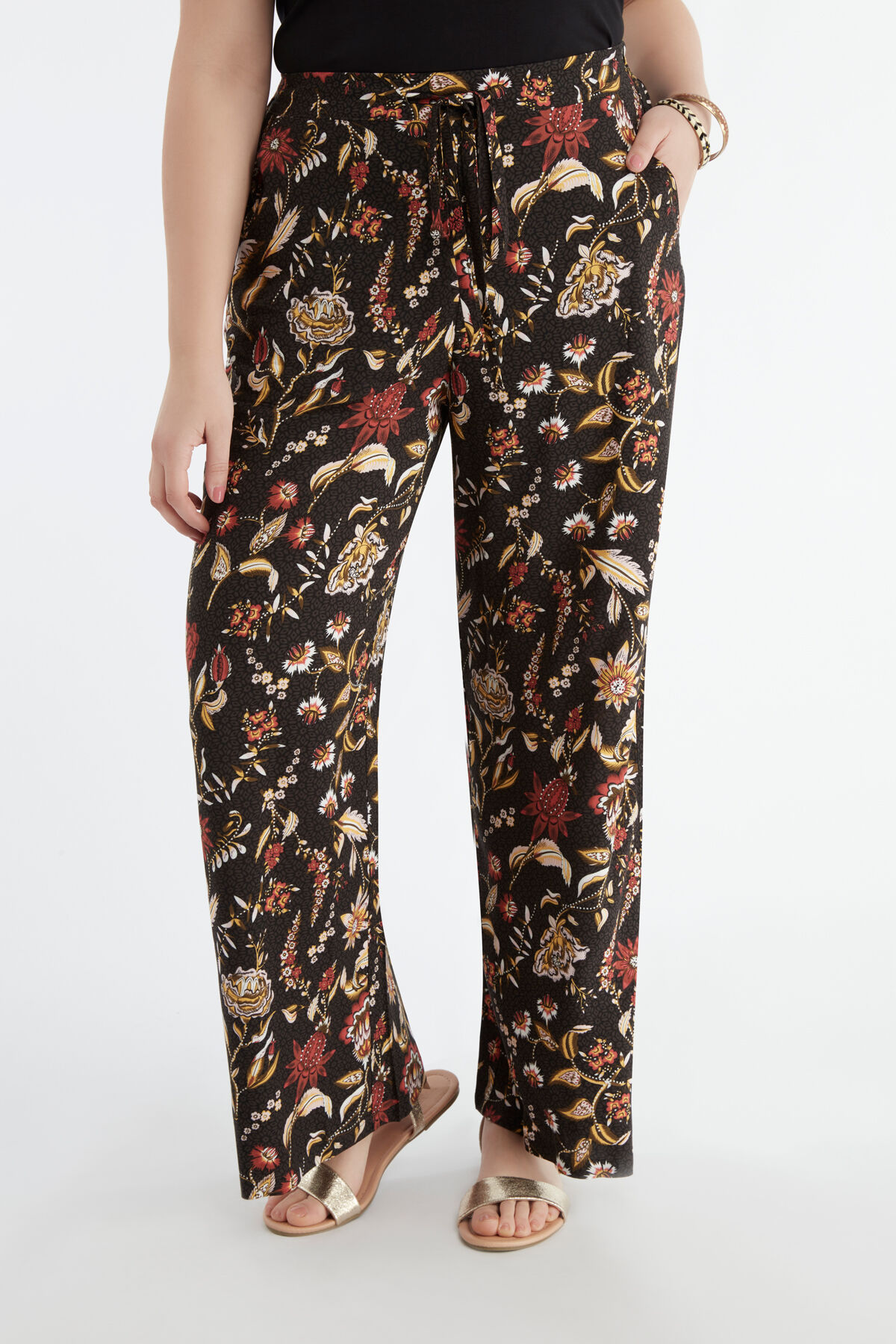Wijde broek met print image number 4