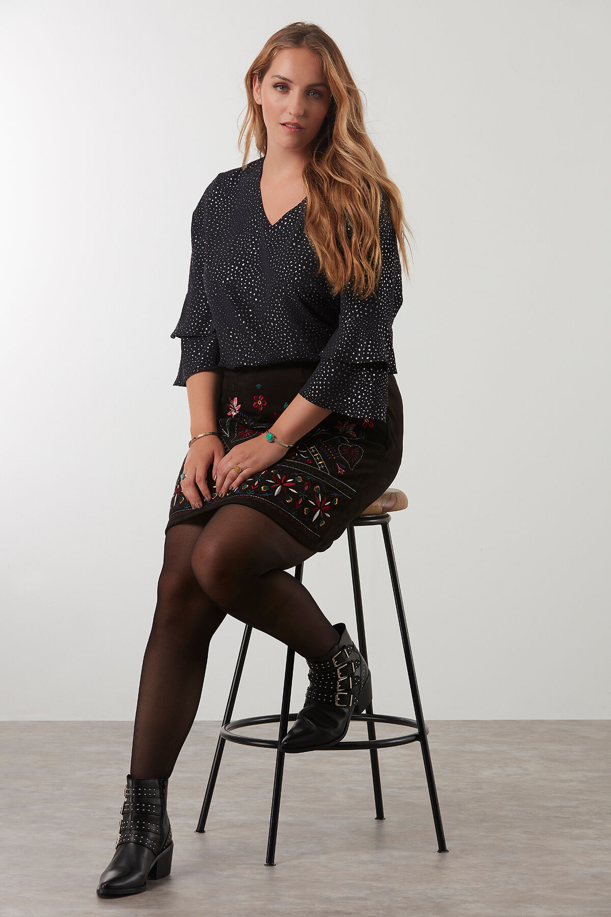 Blouse met volant  mouwen  image number 3