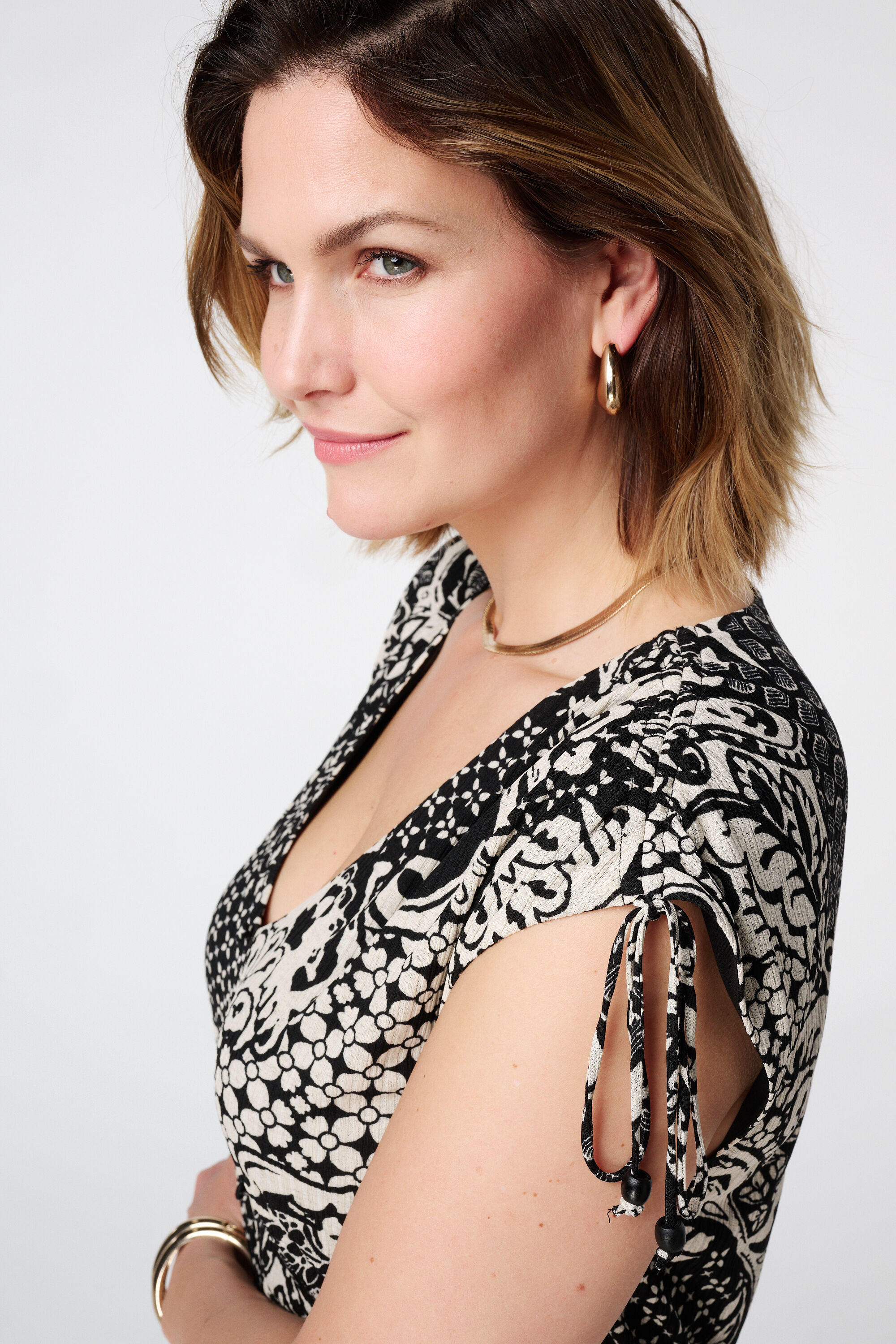 Robe midi avec imprim&eacute; cachemire  image number 4