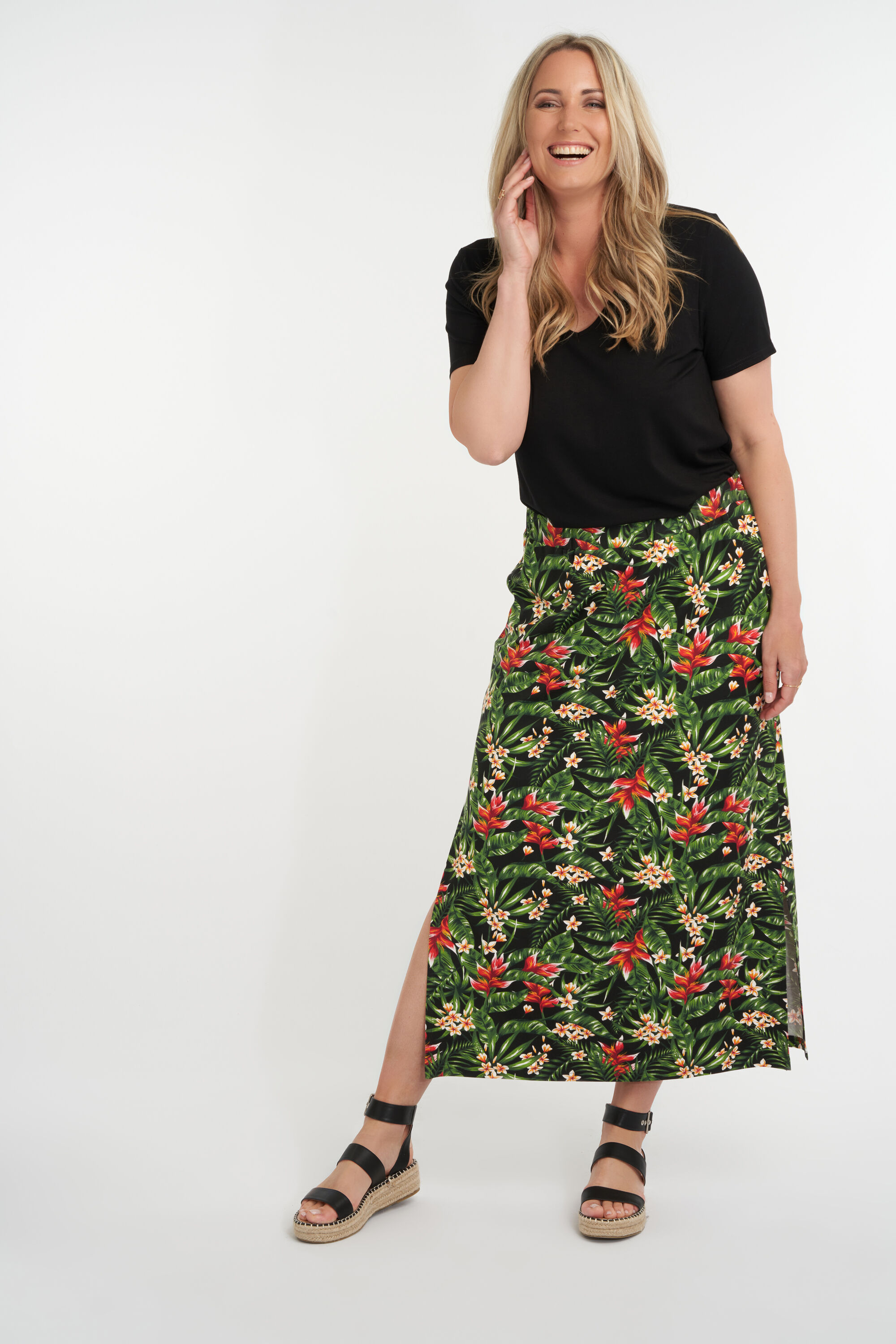 Femmes Jupe longue fendue MS Mode
