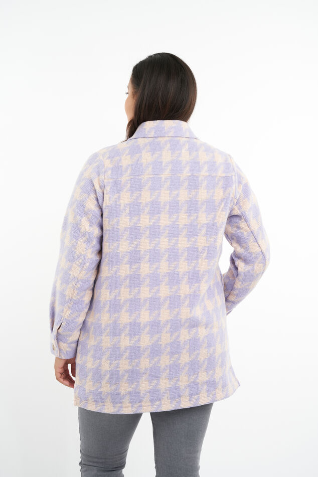 Shacket met pied-de-poule print image number 4