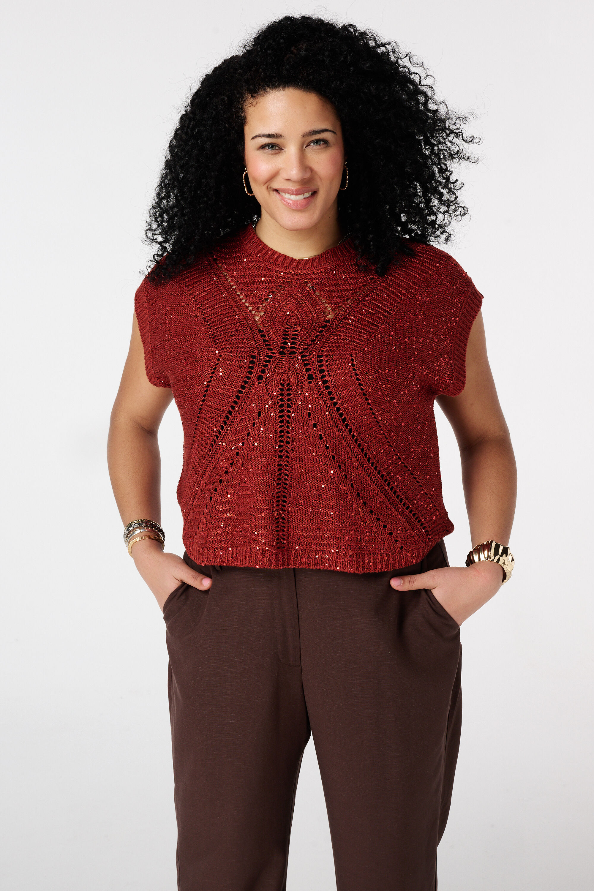 Top crochet avec perles