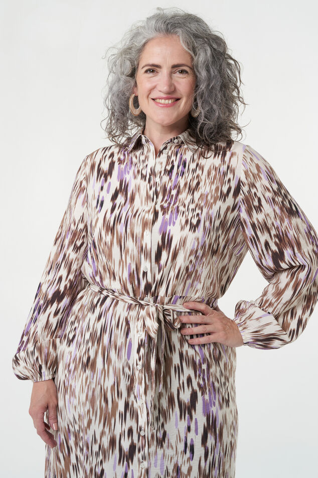 Maxi blouse jurk met print image number 5