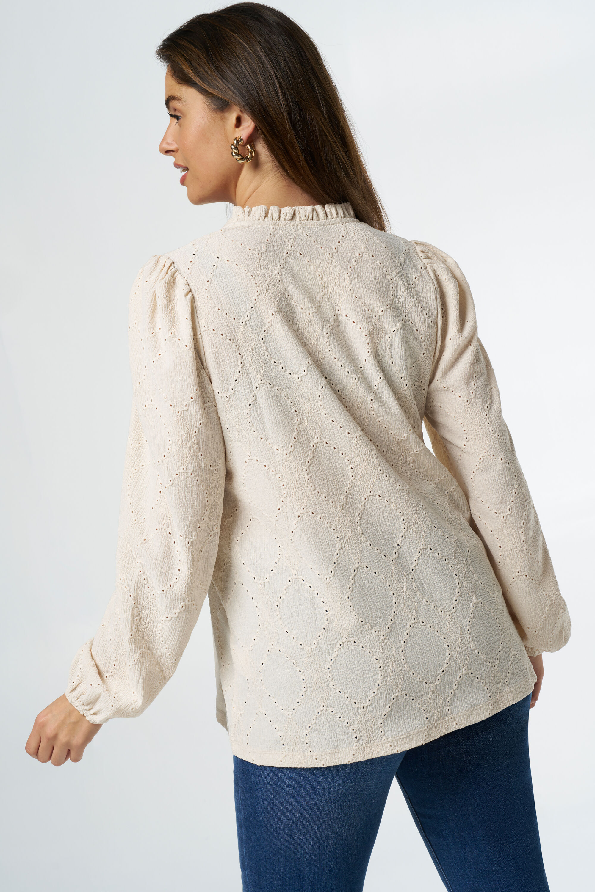 Top met broderie image number 3