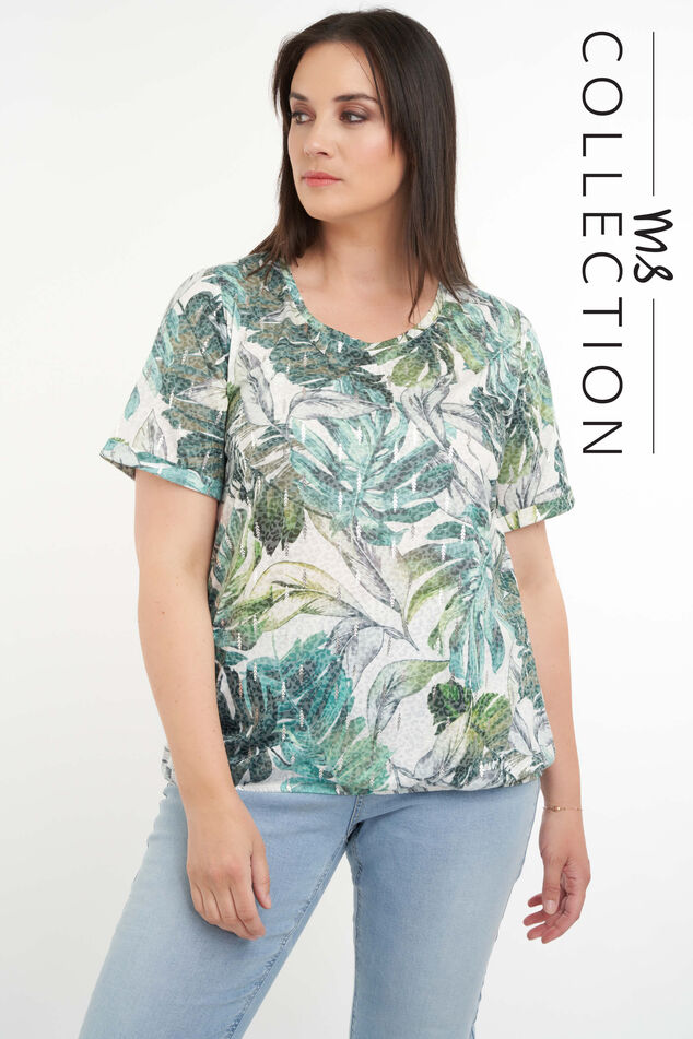 Haut à imprimé feuilleté  image number 0