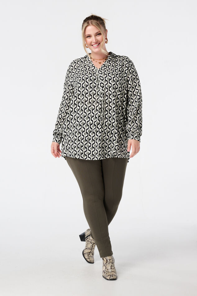 Oversized blouse met print image number 5
