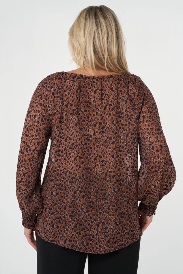 Chiffon blouse met v-hals image 3