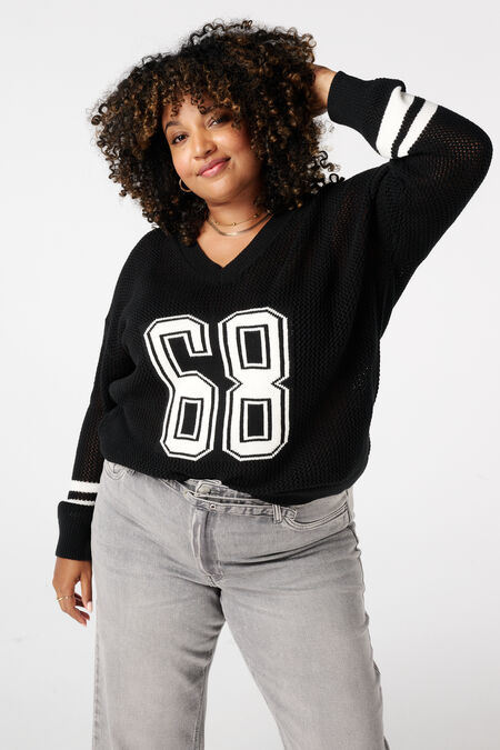 Pull universitaire en maille fine Pull universitaire en maille fine