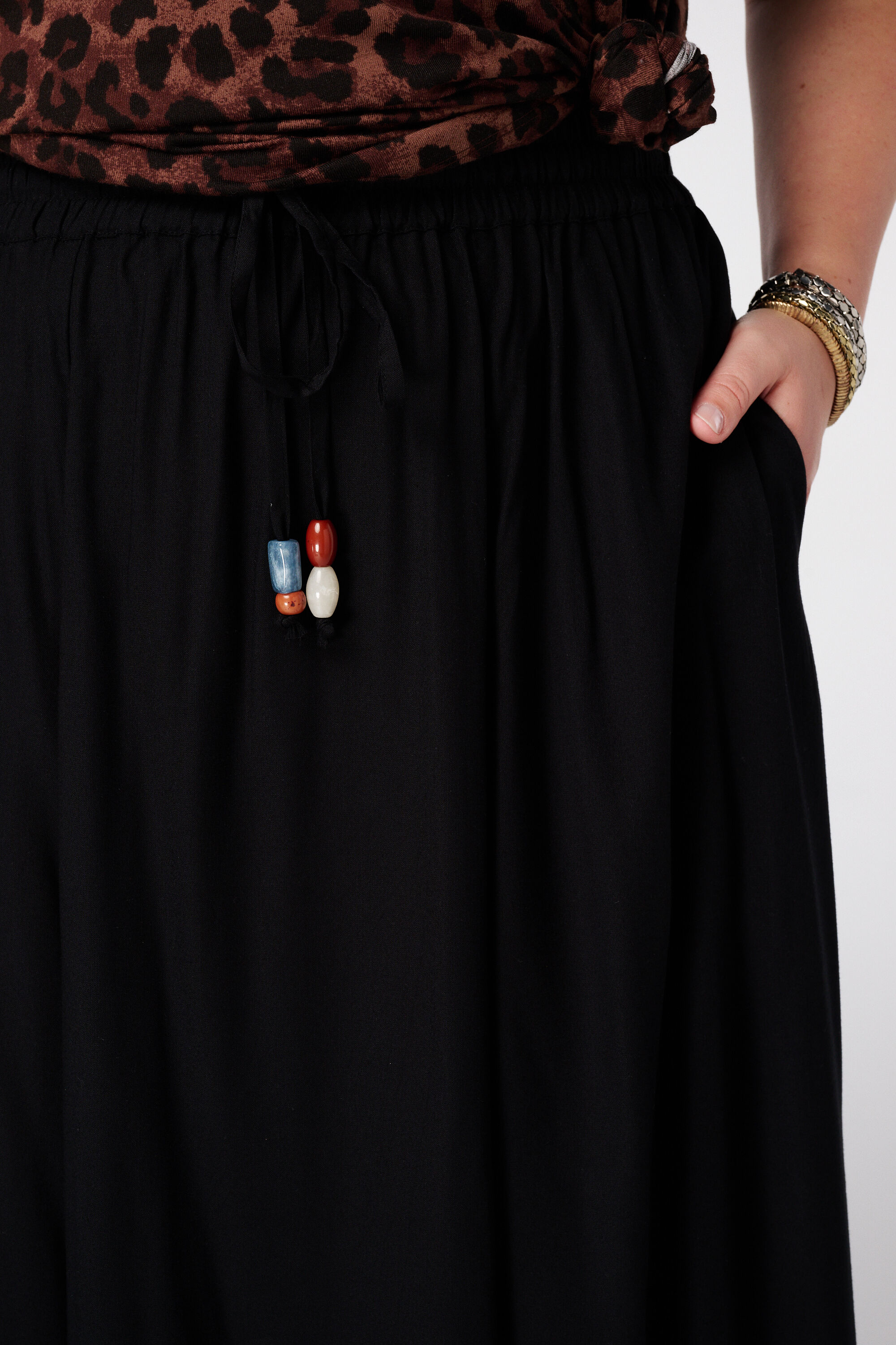 Maxi rok met elastische taille image number 4