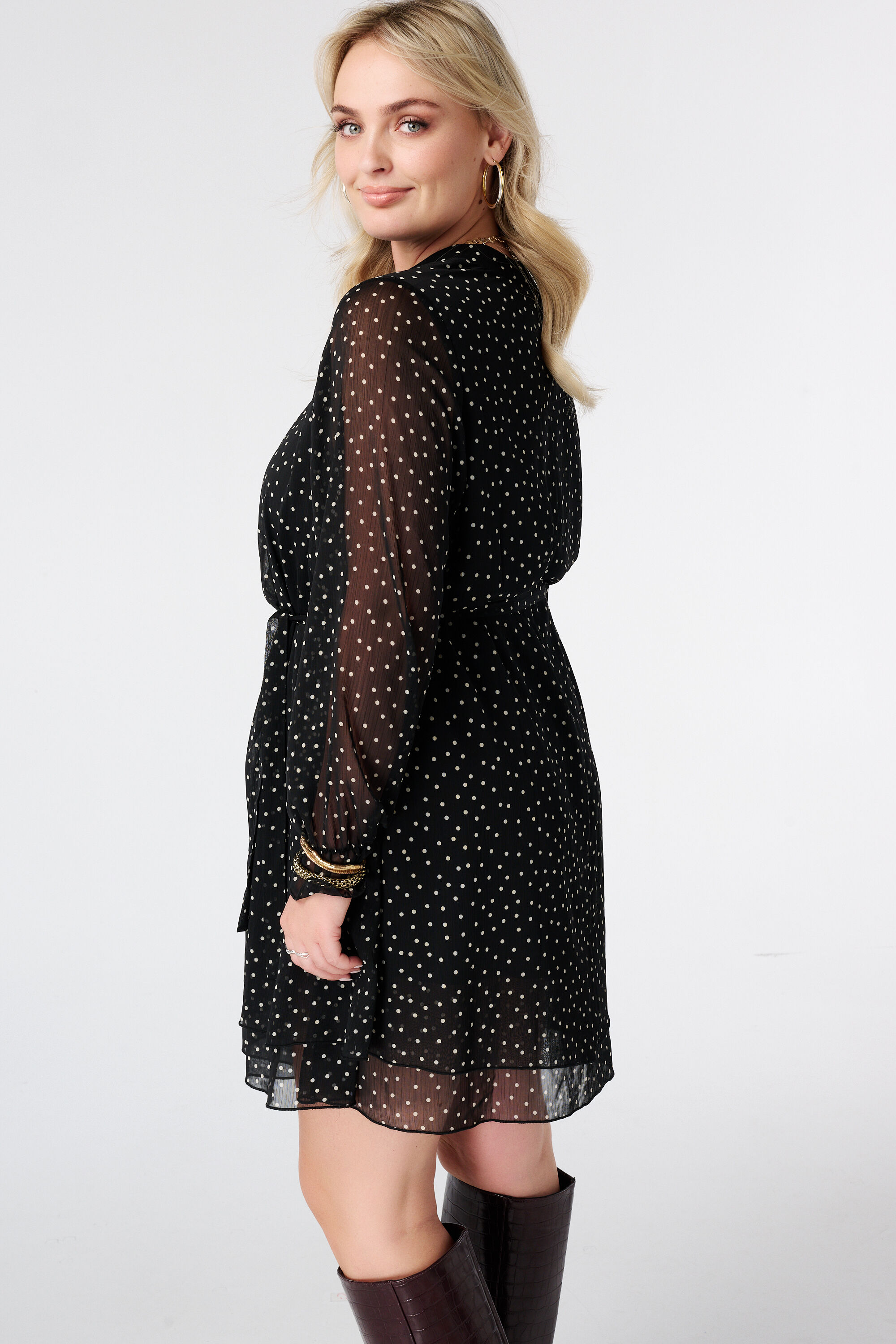 Jurk met polka dot image number 3