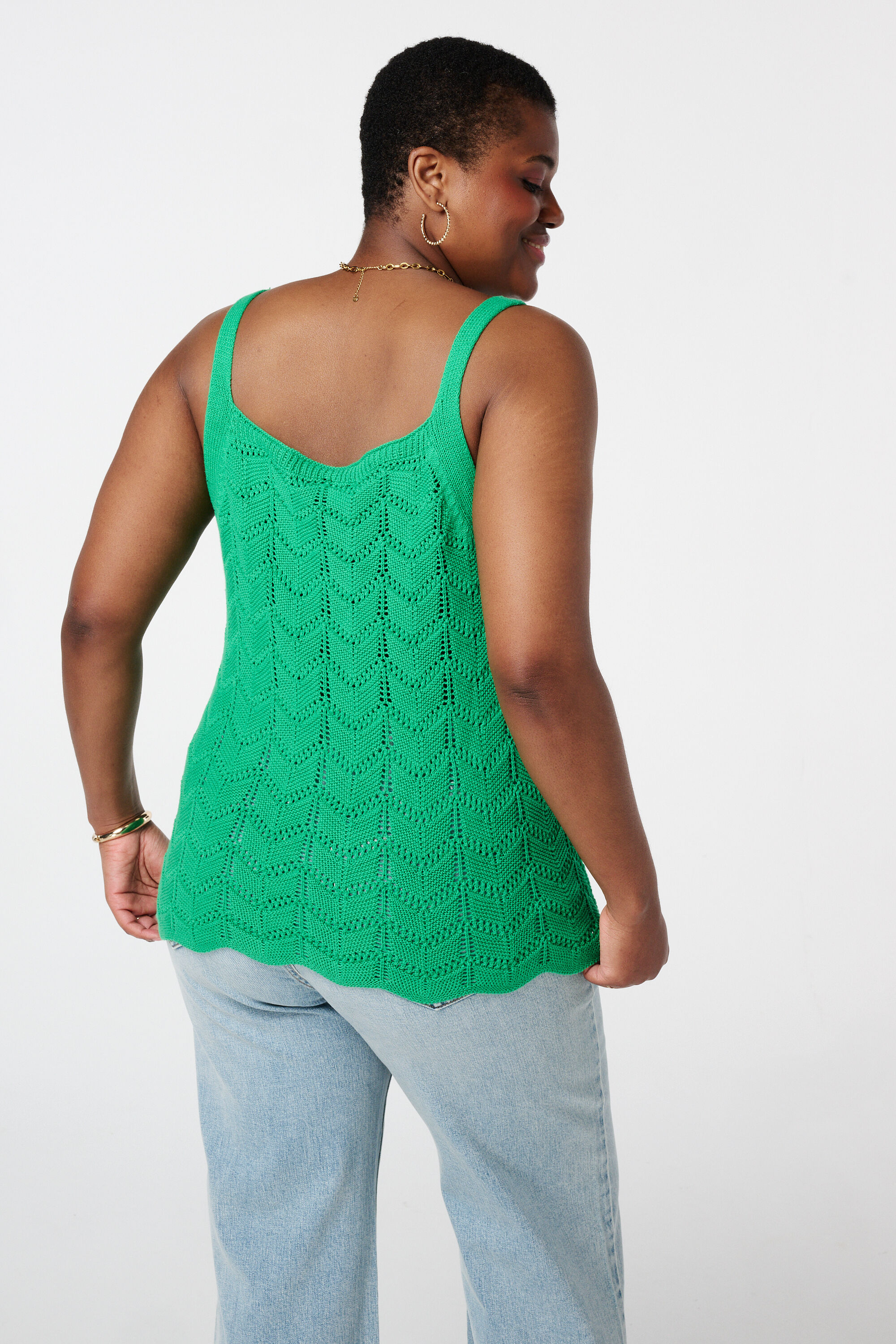 Top en crochet avec encolure en V image number 3