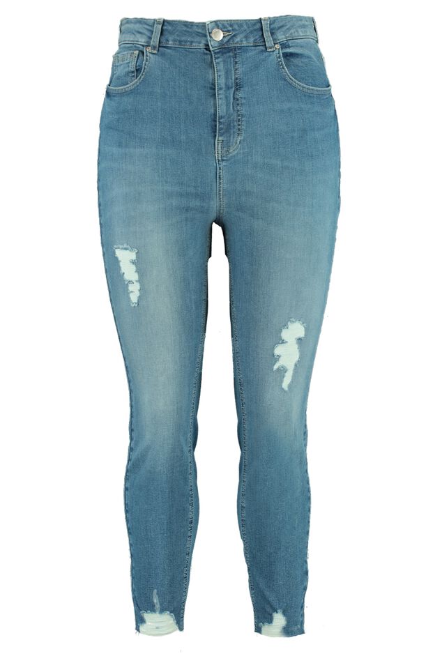 Jeans met destroyed detail image number 1