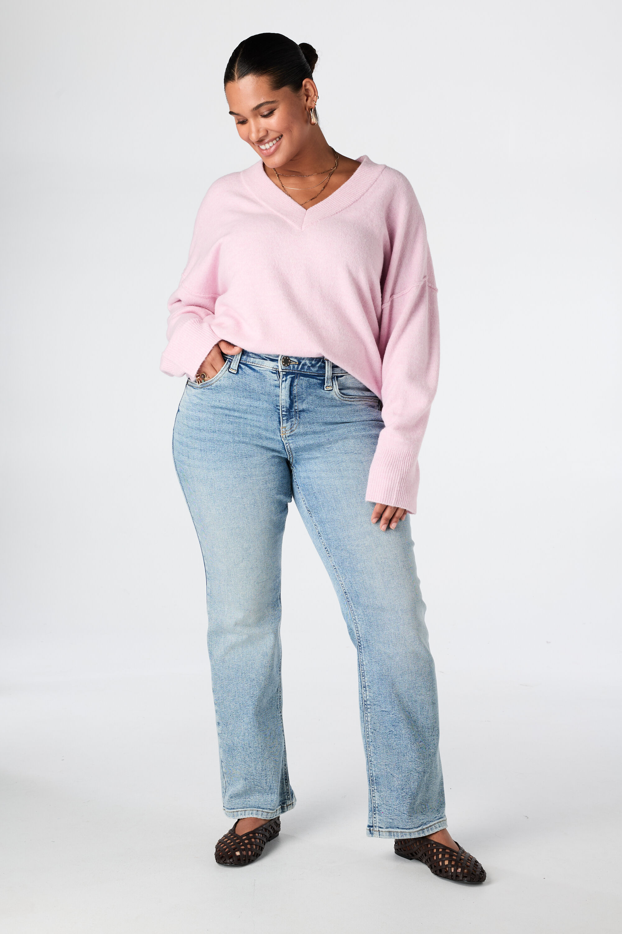 Straight leg jeans