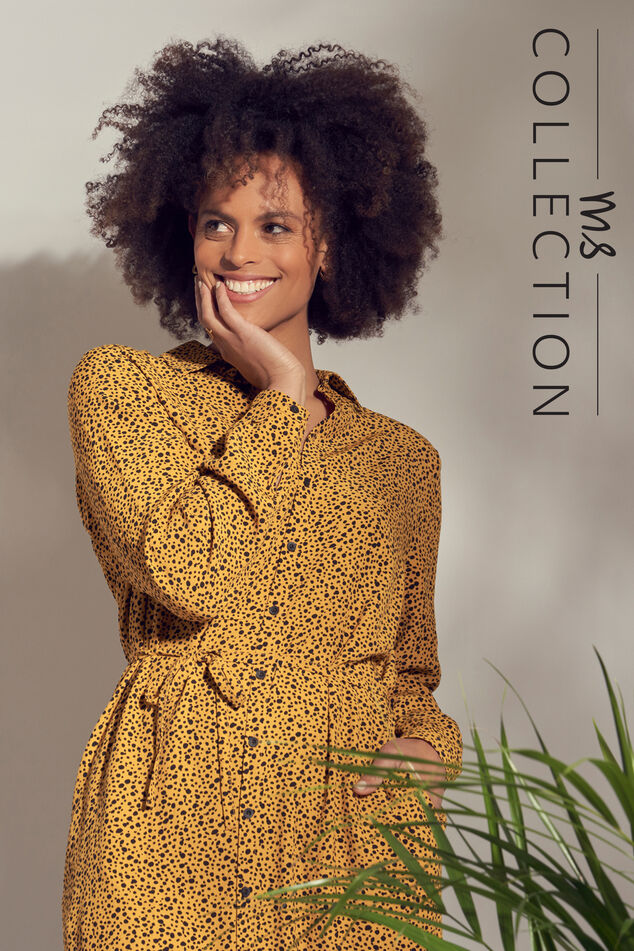 Maxi jurk met strikceintuur image number 0