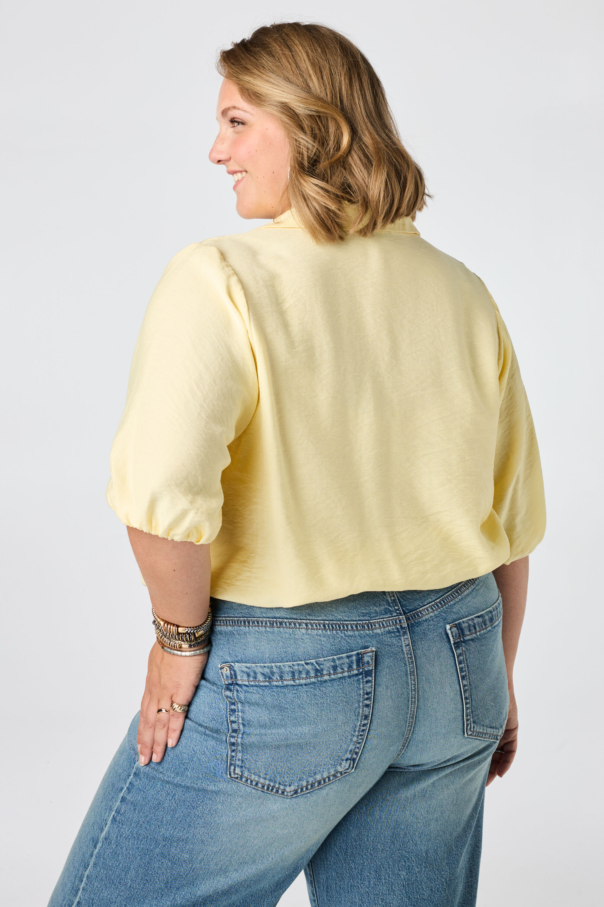 Blouse met pofmouwen image number 3