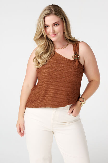 Asymmetrische top met sierdetail Asymmetrische top met sierdetail