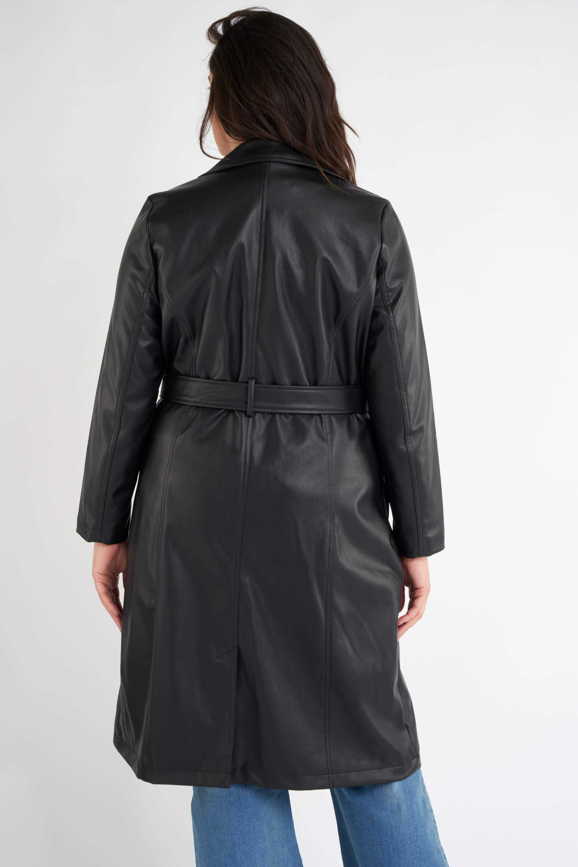 Veste en cuir PU avec ceinture image number 3