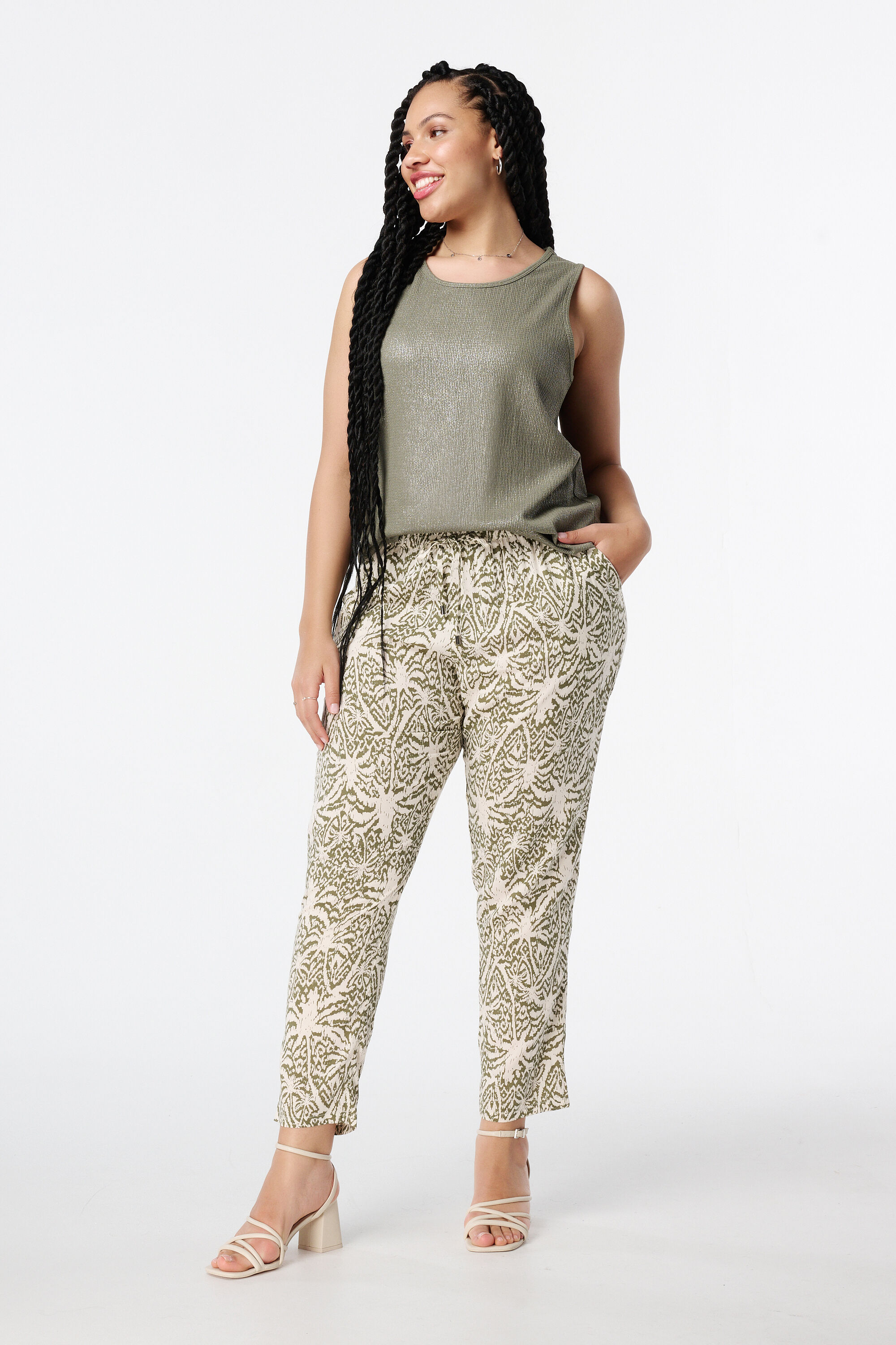 Top met metallic glans image number 5