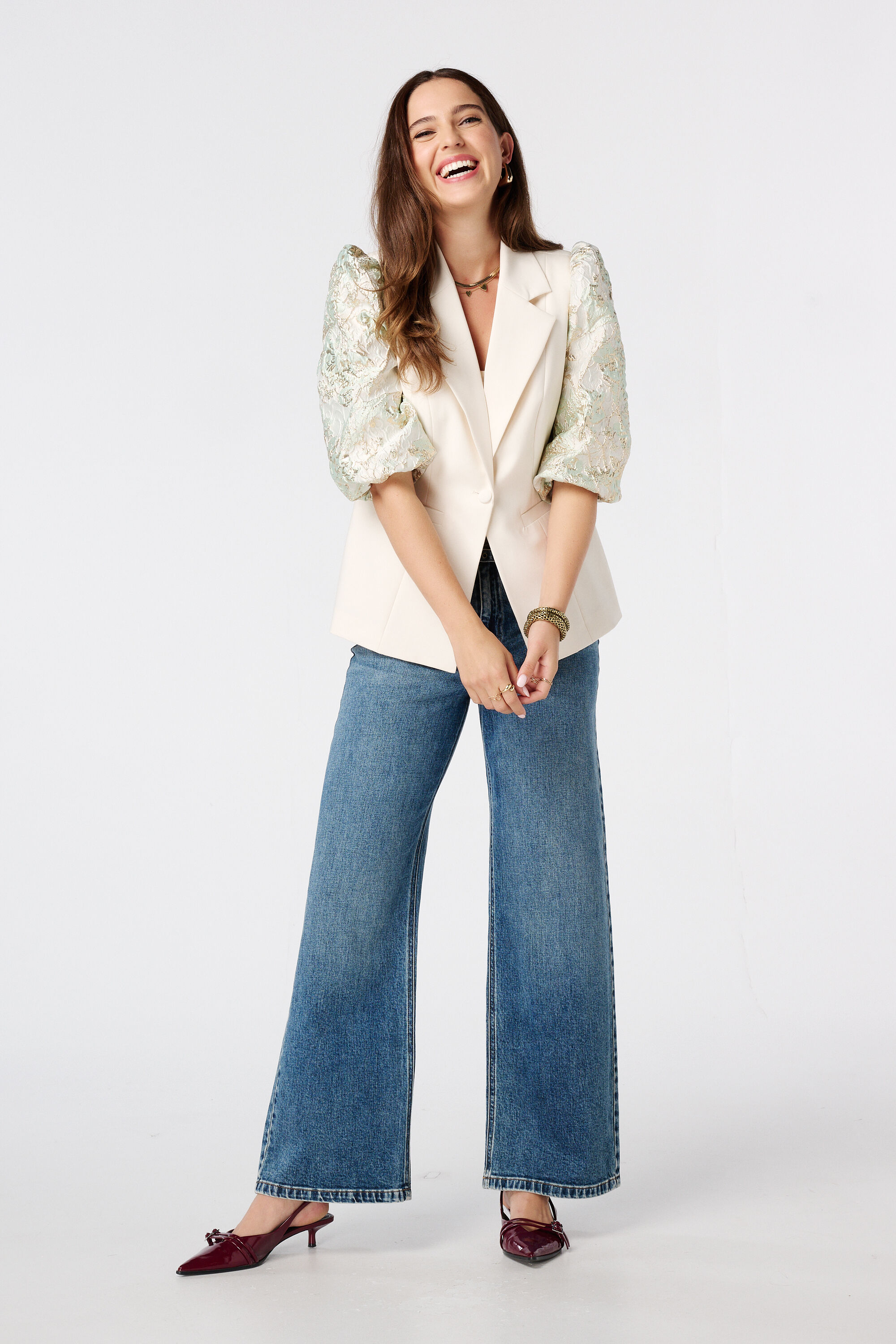 Blazer met korte mouwen met opdruk image number 3