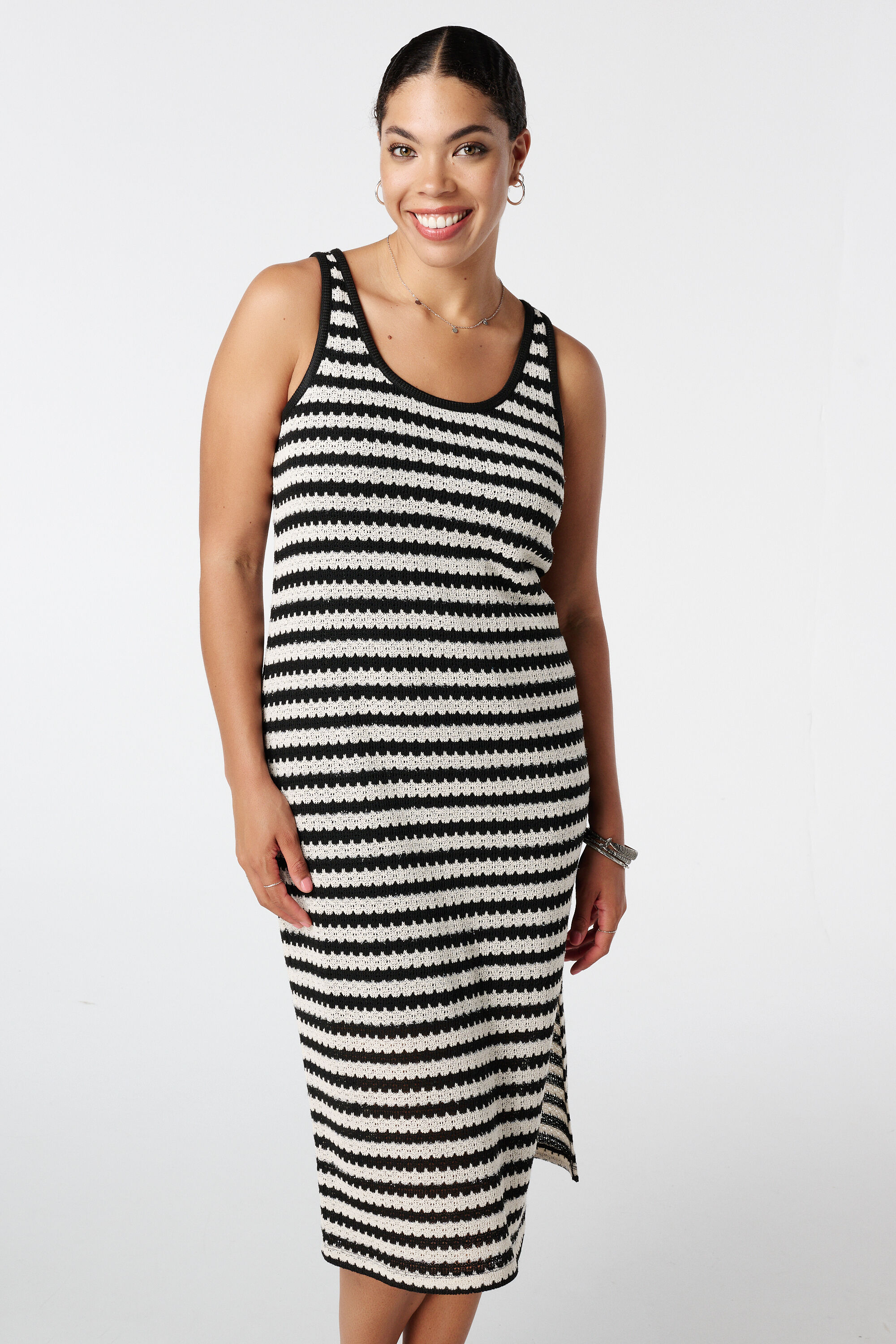 Maxi jurk met strepen image number 5