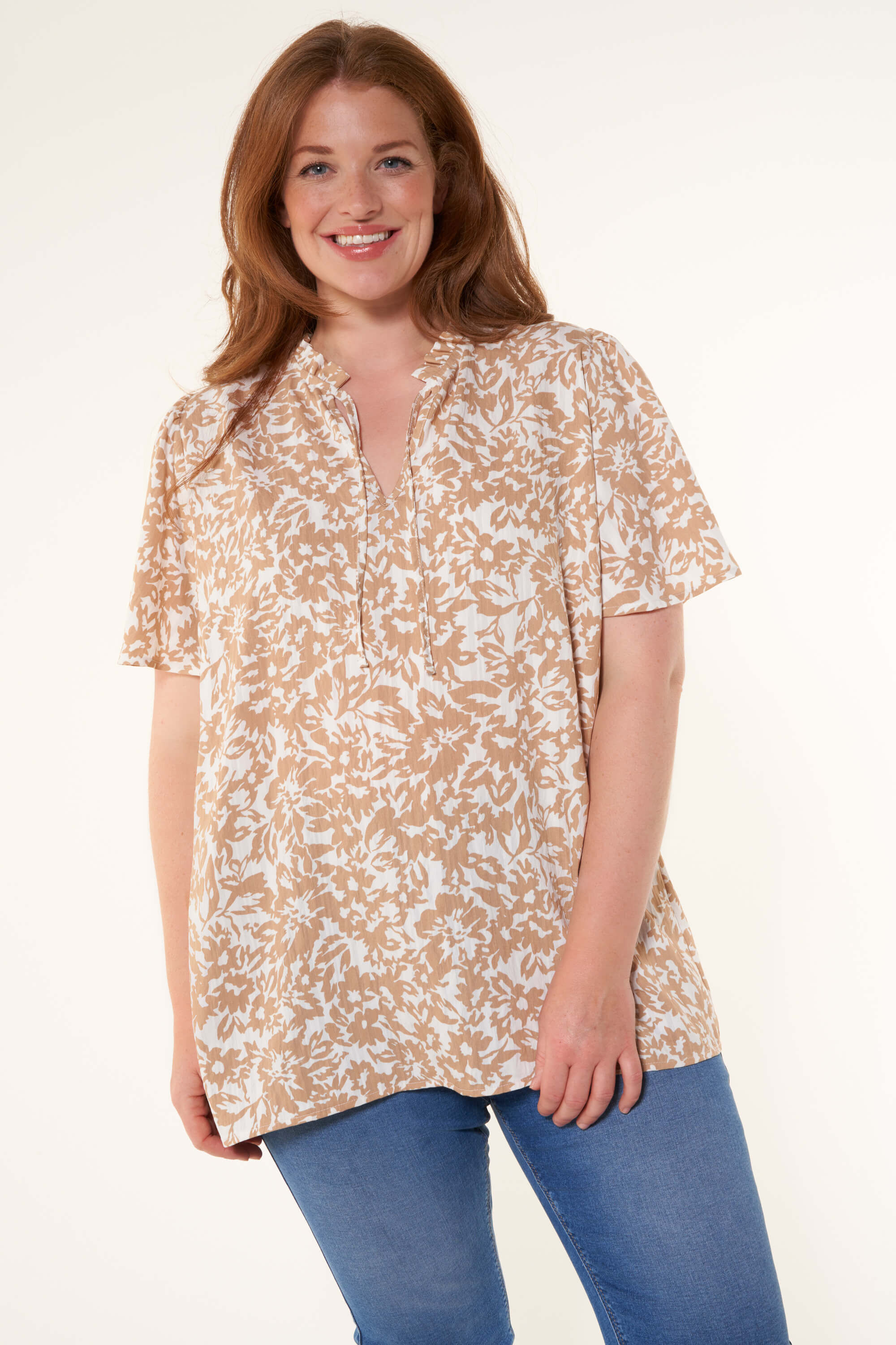 Blouse met korte mouwen image number 4