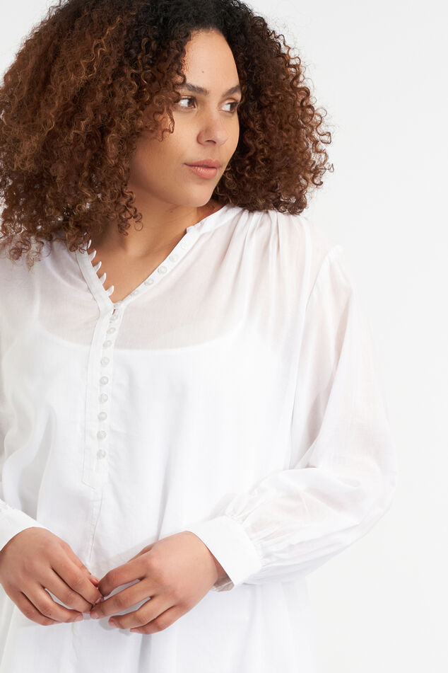Lange blouse met knoopjes image number 4