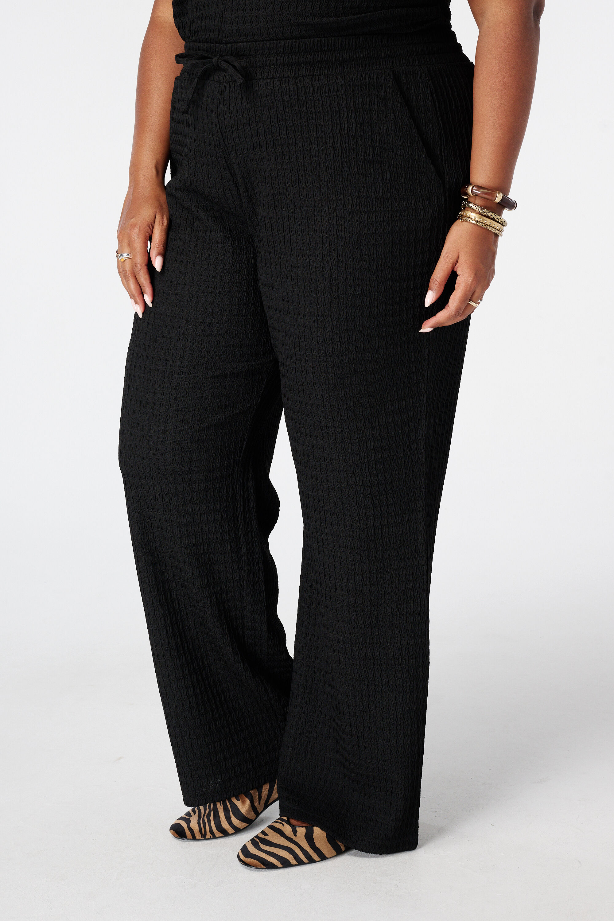 Broek met elastische taille image number 5