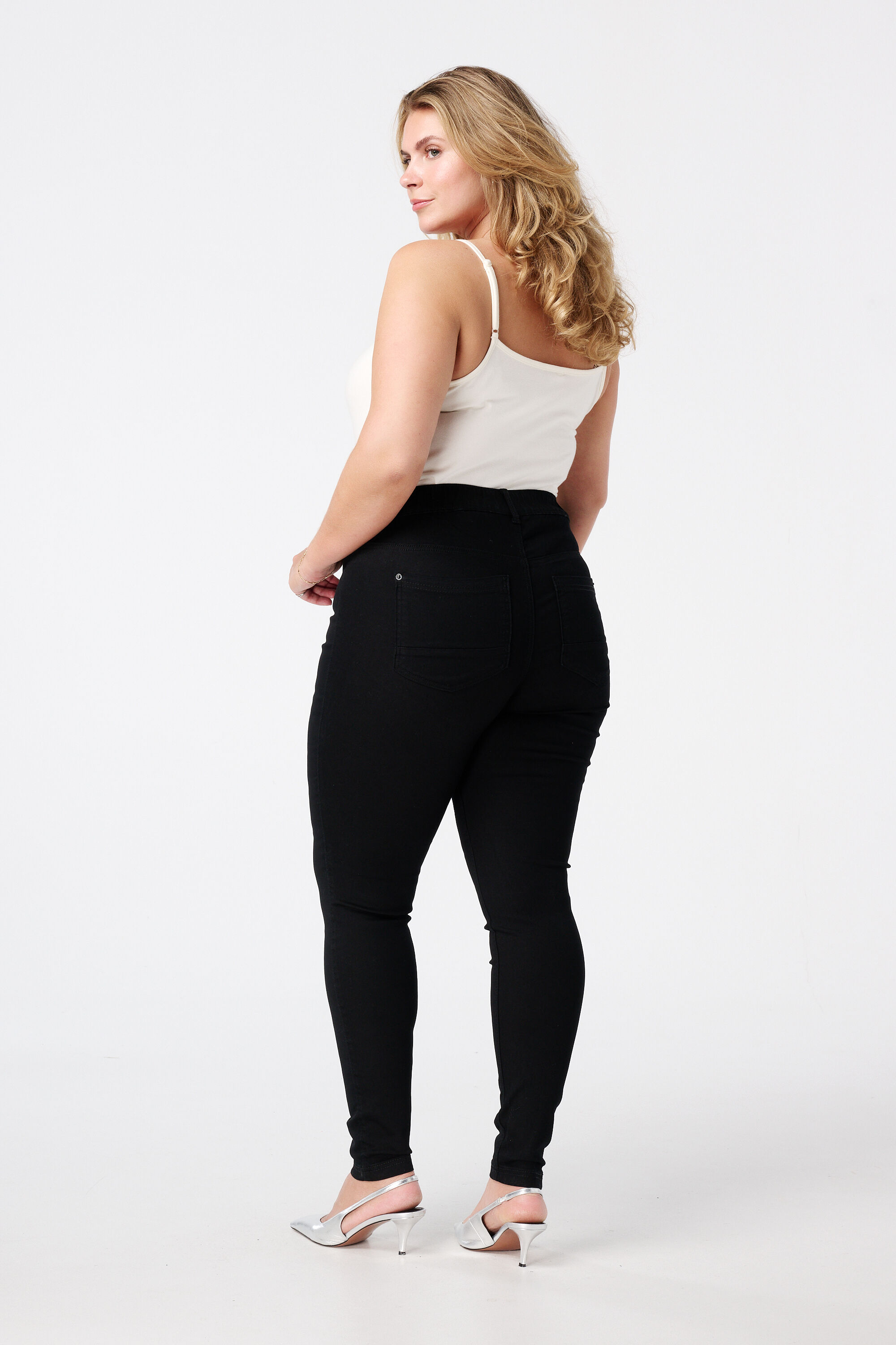 Tregging met denim look image number 3