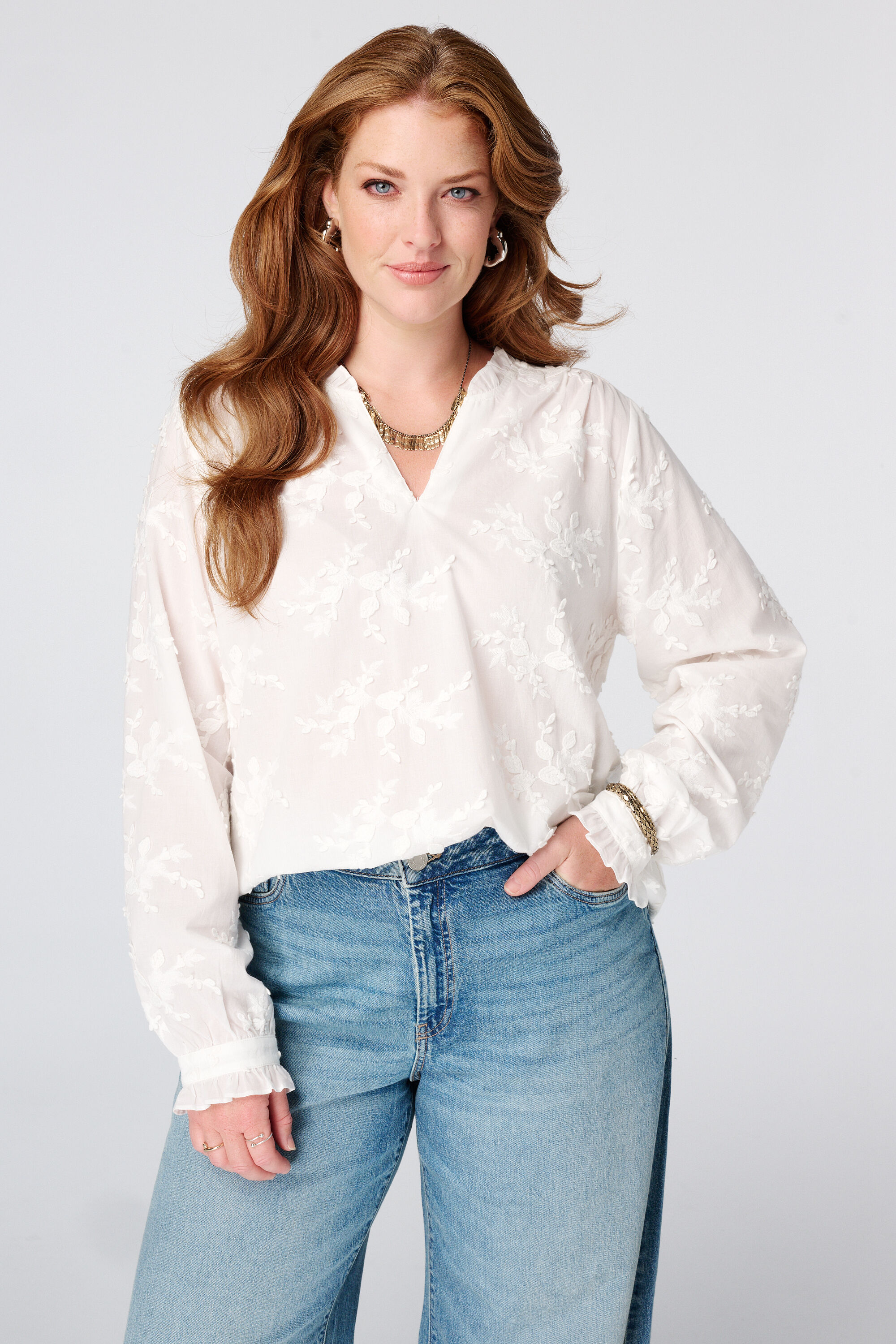 Blouse met borduursel image number 0