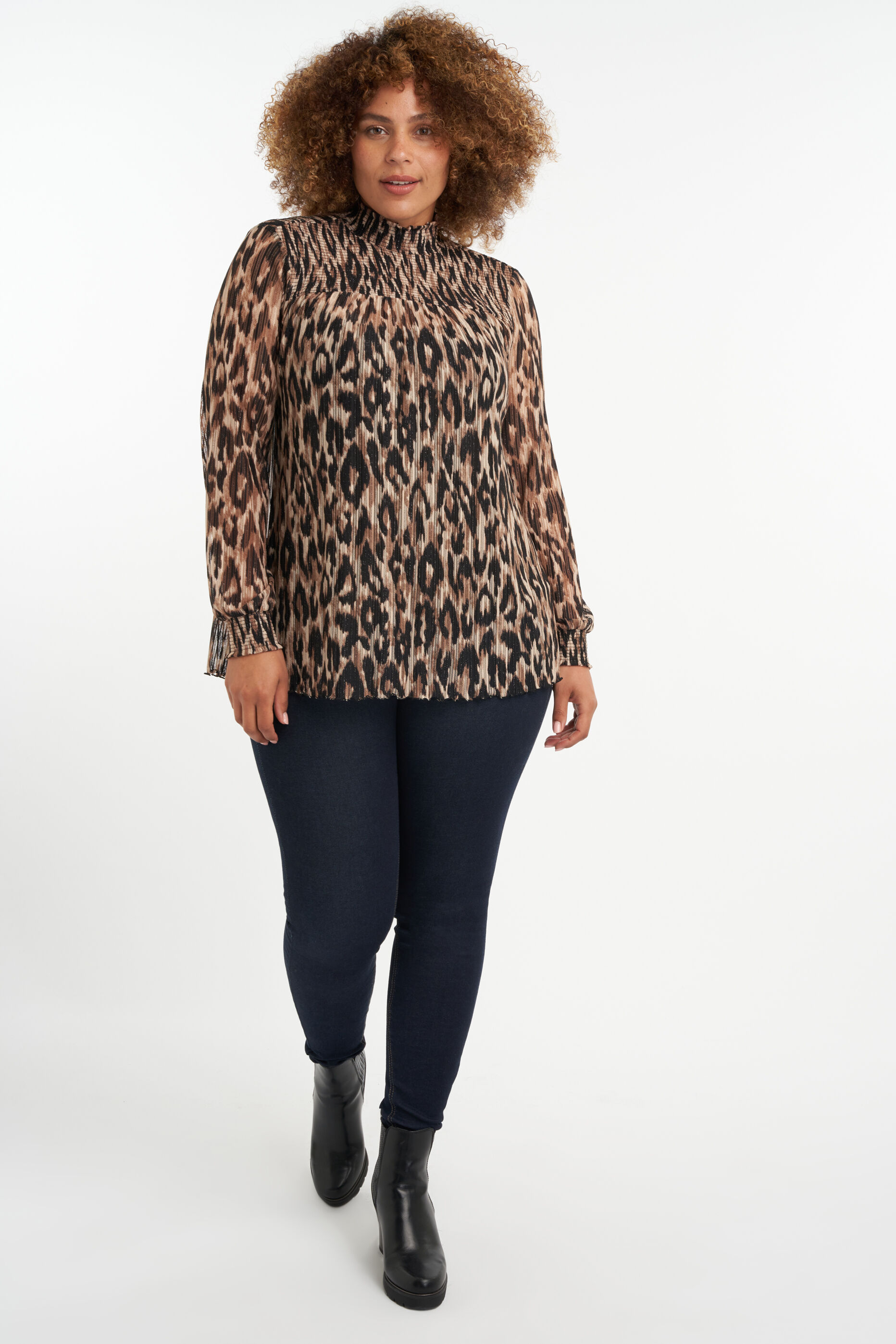 Semi-transparante top met print image number 6