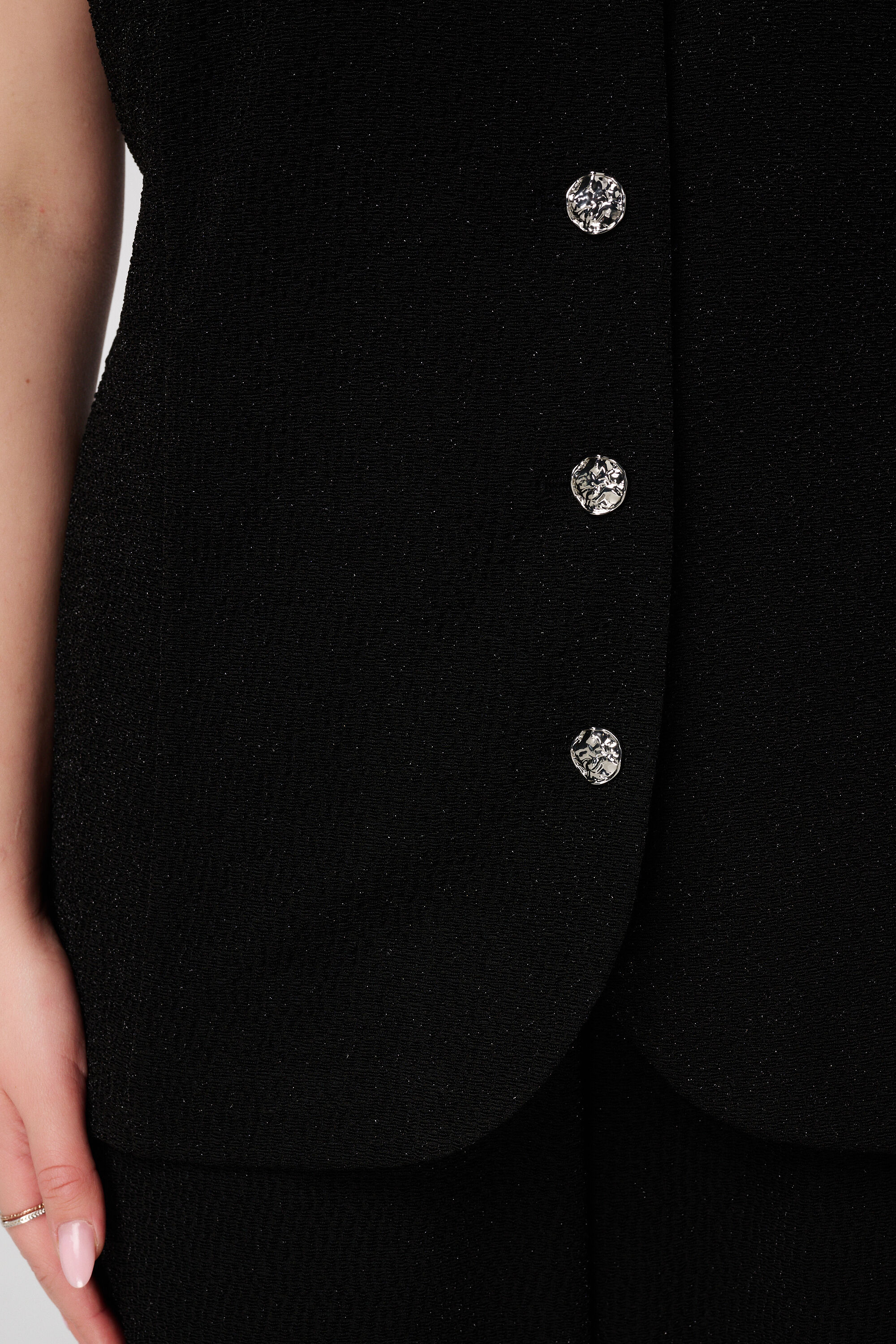 Gilet met knopen en lurex image number 6