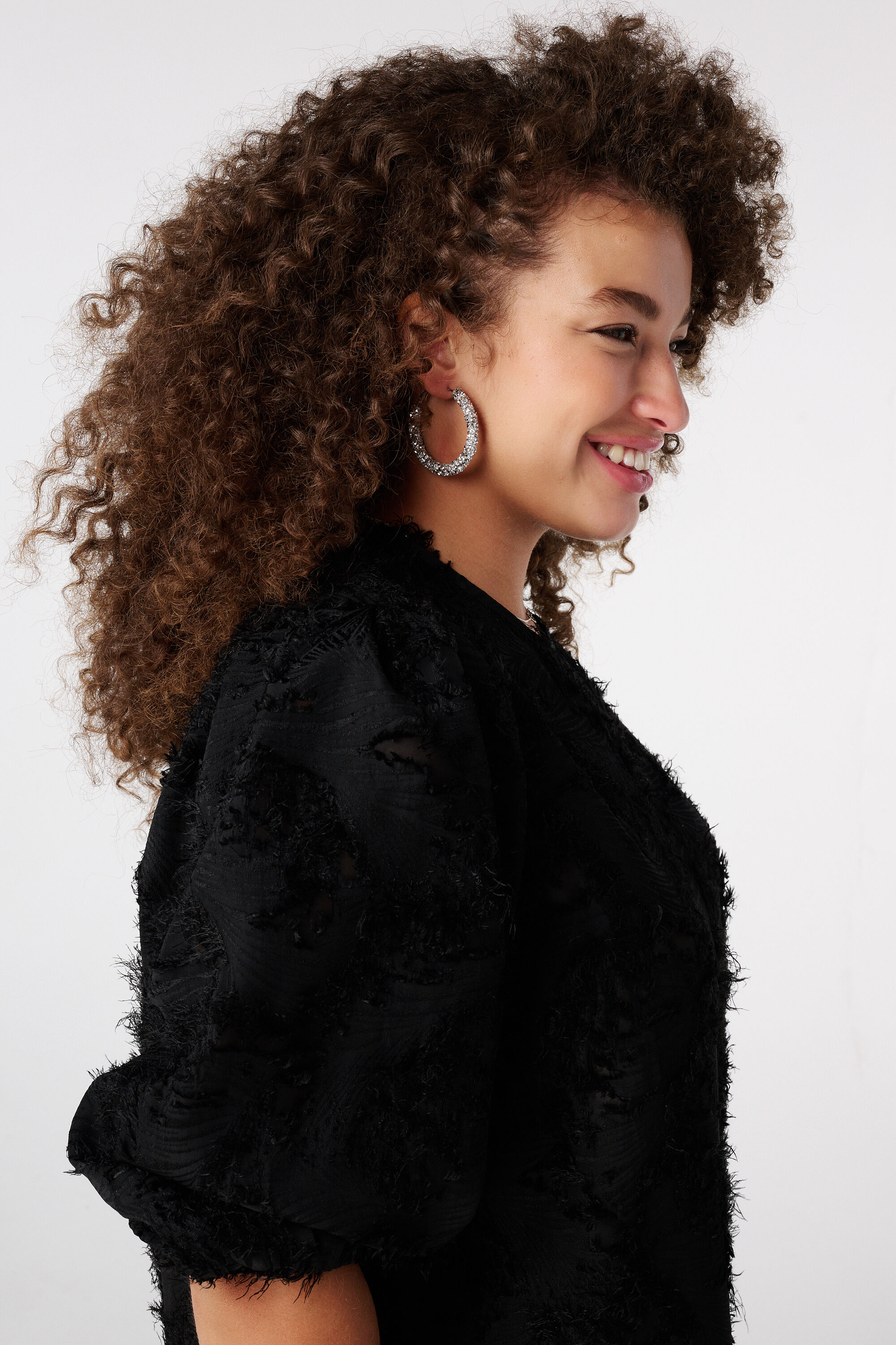 Chemisier &agrave; manches courtes bouffantes image number 4