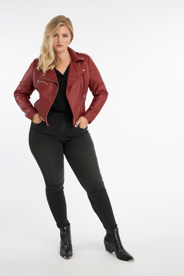 Veste style motard en similicuir image number 4