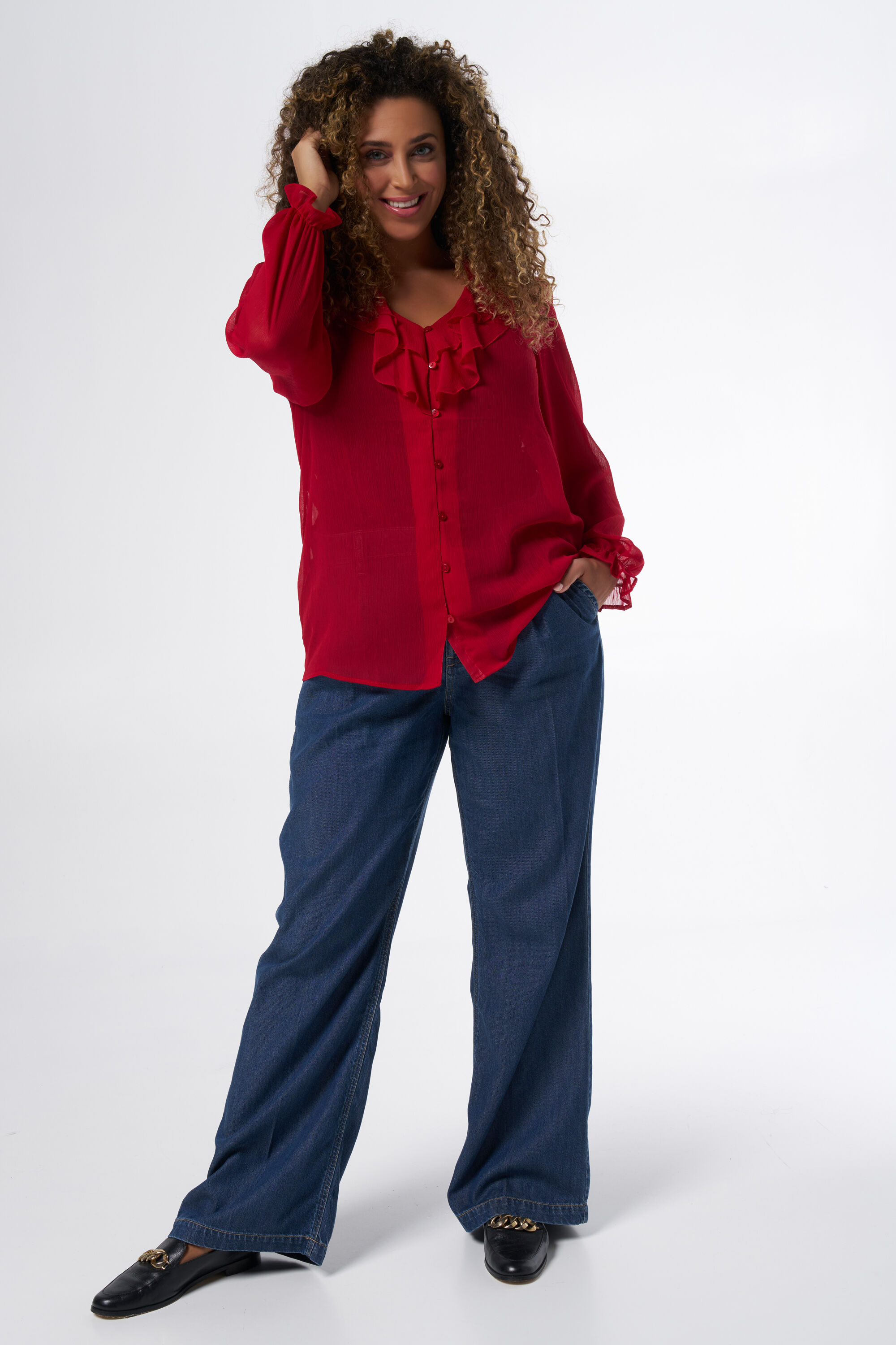 Blouse met volants image number 5