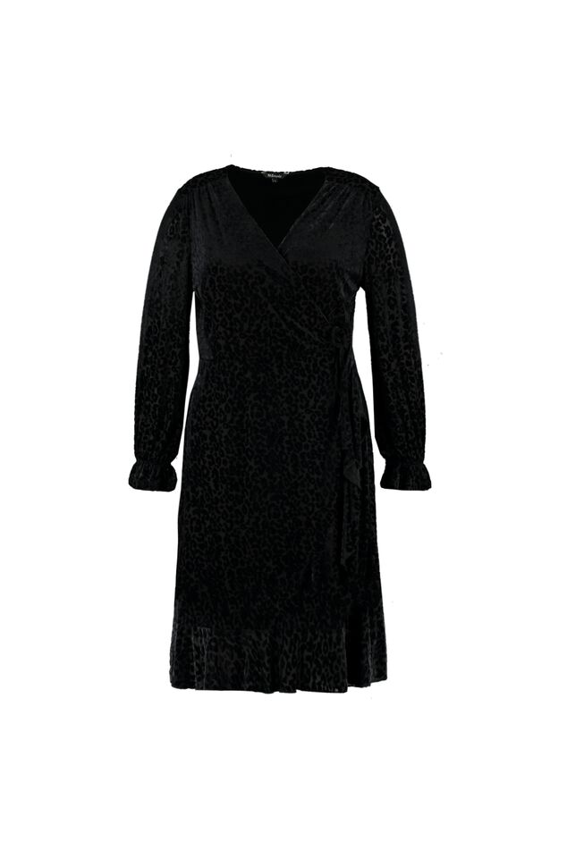 Robe portefeuille à imprimé léopard image number 2
