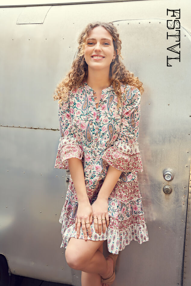 Jurk met patchwork image number 0