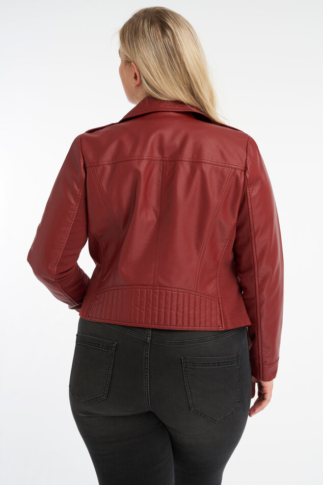 Veste style motard en similicuir image number 3